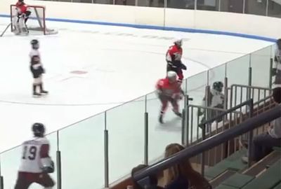 <b>There's nothing quite like a big hit in sport, but if you're the person dishing it out, you need to get it right.</b><br/><br/>An amateur ice-hockey player has provided the perfect demonstration of the risks involved after attempting a brutal late hit on a rival.<br/><br/>He'd taken aim from a distance, but when he reached his target all he managed was an embarrassing bone-jarring collision with the wall.<br/><br/>Karma bites back in all forms of sport...