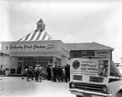 Archival footage of a KFC store opening