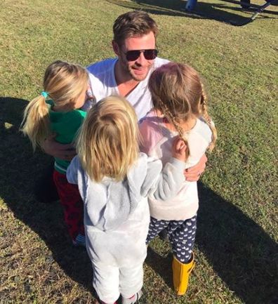 Chris Hemsworth and kids India, Sasha and Tristan