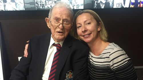 Robert Culkin with his granddaughter Linda Tanner. (Mary Jordan/9news.com.au)