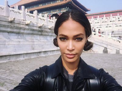 Crtl + C Joan Smalls' sight-seeing pigtail buns.