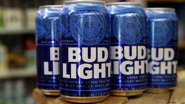 Cans of Bud Light beer 