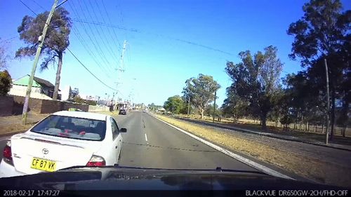 Mills clipped a white Toyota Camry before smashing into the home. Picture: Supplied