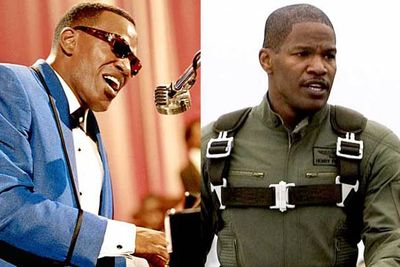 <B>Oscar winner:</B> <I>Ray</I> (2004). After a string of awful comedies, Jamie Foxx managed to break out by giving a performance that left audiences believing he wasn't just acting as, but <i>was</i>, Ray Charles.<br/><br/><B>Stinker:</B> <I>Stealth</I> (2005). Three pilots attempt to take down an artificially intelligent stealth fighter gone rogue. Foxx gives one of his worst performances as one of those pilots in this not bad-ass but just <I>bad</I> film.