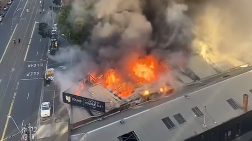 The fires broke out on Clarendon and Haig streets. Melbourne July 6