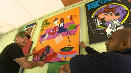 Sukumaran has been teaching painting classes within Kerobokan prison. (9NEWS)