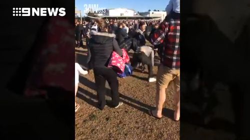 The fight erupted at an under-15s Grand Final. (3AW/9NEWS)