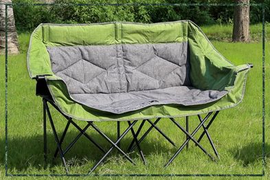 9PR: LANMOUNTAIN Folding Loveseat Camping Chair, Green