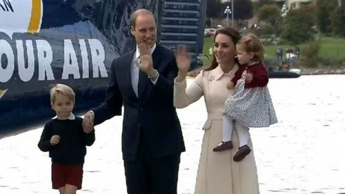 The Duke and Duchess of Cambridge with their two children.