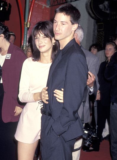 Sandra Bullock and Keanu Reeves (Photo by Ron Galella/Ron Galella Collection via Getty Images)