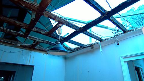Singleton resident Alison Bodiam's home had it roof torn off during the freak storm (Supplied).