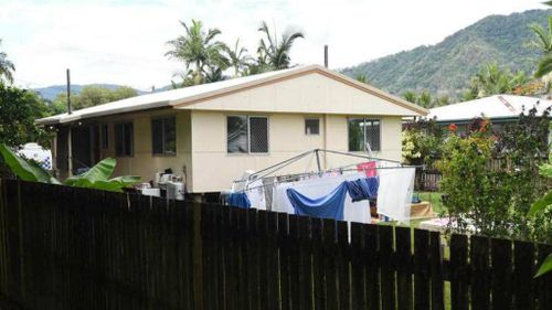 A view of the backyard of a house in which eight children were murdered in the Cairns suburb of Manoora. (AAP) 