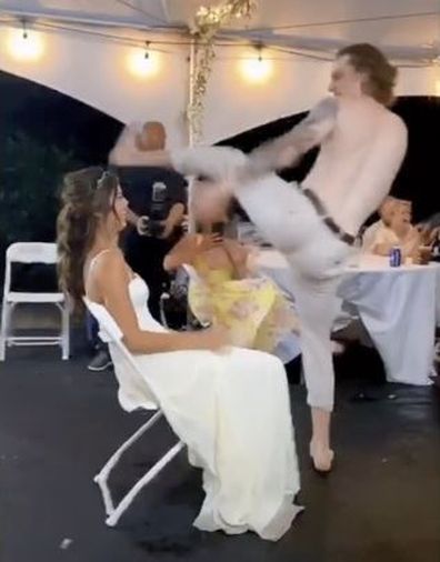 Groom's lap dance goes horribly wrong