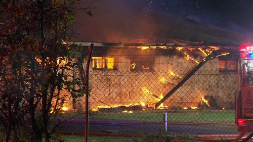 Police are investigating a fierce fire that destroyed a former bowls club and community centre at Munno Para.