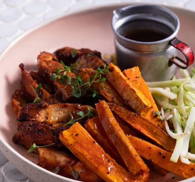 Youfoodz healthy meals Tuscan chicken and sweet potato chips