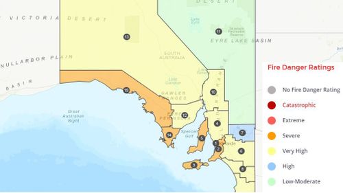 Adelaide heatwave fire risk level