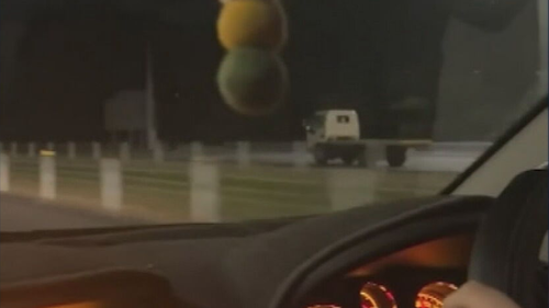 A man has been killed after a truck travelling in the wrong direction smashed head on into a car.