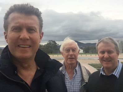 Peter Overton with his father and brother.