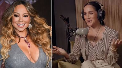 Mariah Carey (left), Meghan Markle (right)