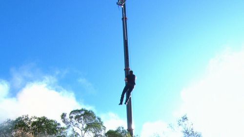 His drop from the crane was a truly heart-stopping moment. (9NEWS)