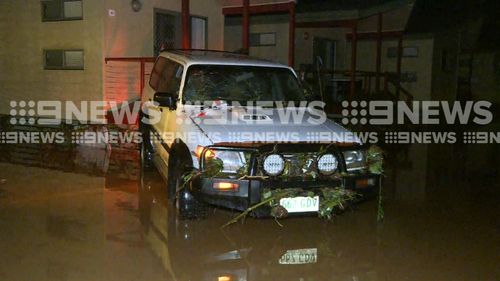 Cairns caravan park residents made calls for help. (9NEWS)