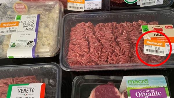 Beef mince on sale for 60 cents