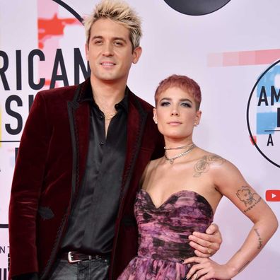 G-Eazy and Halsey attend the 2018 American Music Awards.