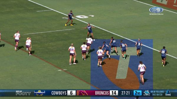 Mele Hufanga scores four as Broncos hammer NRLW Cowboys