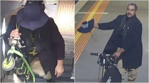 The man fled the scene on a green motorised scooter. (Victoria Police)