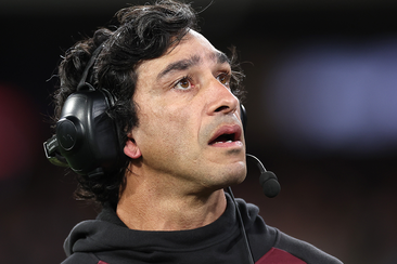 Maroons assistant coach Johnathan Thurston looks on during game two of the men&#x27;s State of Origin series.