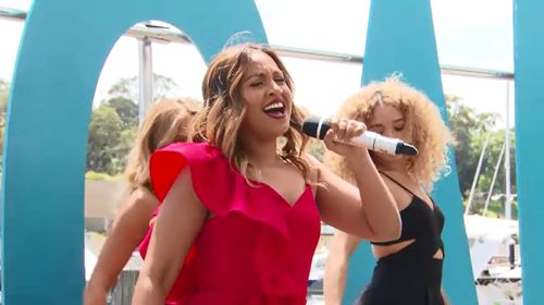 Jessica Mauboy sang at the event.
