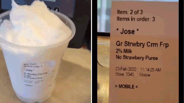 Starbucks barista shares customer&#x27;s &#x27;confusing&#x27; Frappuccino order in viral TikTok.