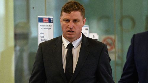 Brett Finch arrives at the Downing Centre Local Court