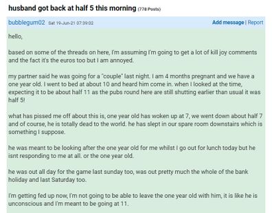 The woman has shared her frustration on Mumsnet.