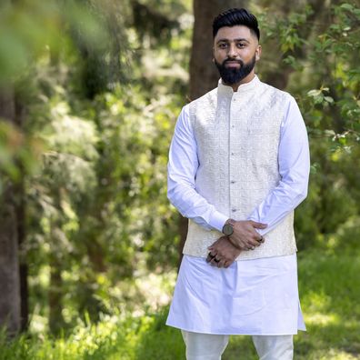 Ramis Ansari wore his own brand, Alag by Ansari, for Eid this year.