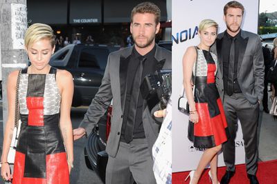 And the winner for Most Awkward Red Carpet Appearance of the Year goes to … MILEY AND LIAM! After appearing solo at events and award ceremonies for months, the pair finally reunited on the red carpet in August for the premiere of Liam's film <i>Paranoia</i>. The body language spelled OVER.<br/><br/>Images: Getty