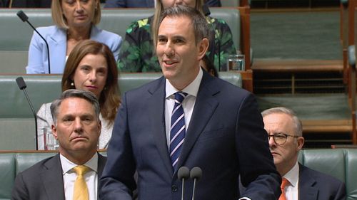 Treasurer Tim Chalmers delivering his second federal budget.