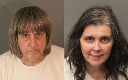 These undated photos provided by the Riverside County Sheriff's Department show David Allen Turpin, left, and Louise Anna Turpin. 