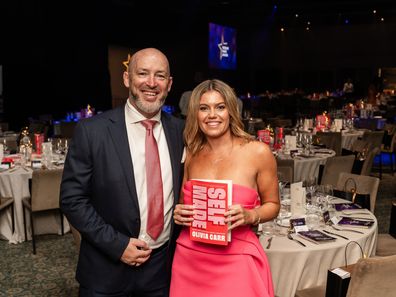 Olivia Carr with her book, 'Self Made'.