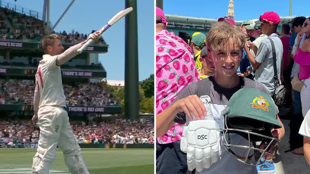 'Ran straight away': 12-year-old fan takes home David Warner's gloves and helmet after farewell Test