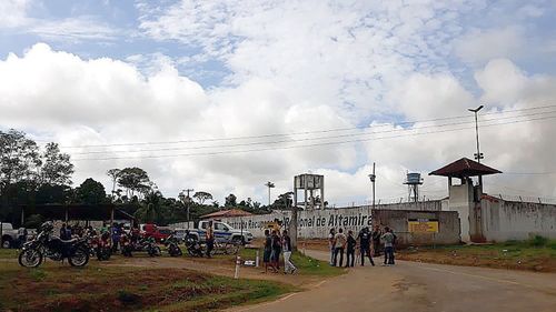 At least 52 prisoners died during clashes between rival groups inside the Altamira Regional Recovery Center. EPA/XINGU 230 