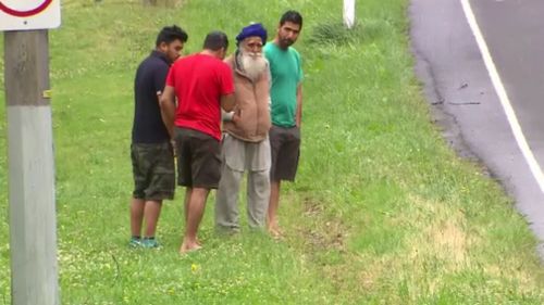 Relatives and friends of the girl visited the scene this morning.