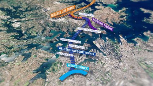 The estimated cost of the second under-harbour crossing is $7.2b (9NEWS)