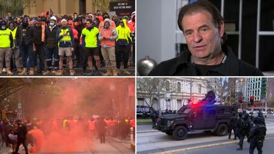 CFMEU boss speaks out over 'distressing' protest in Melbourne.