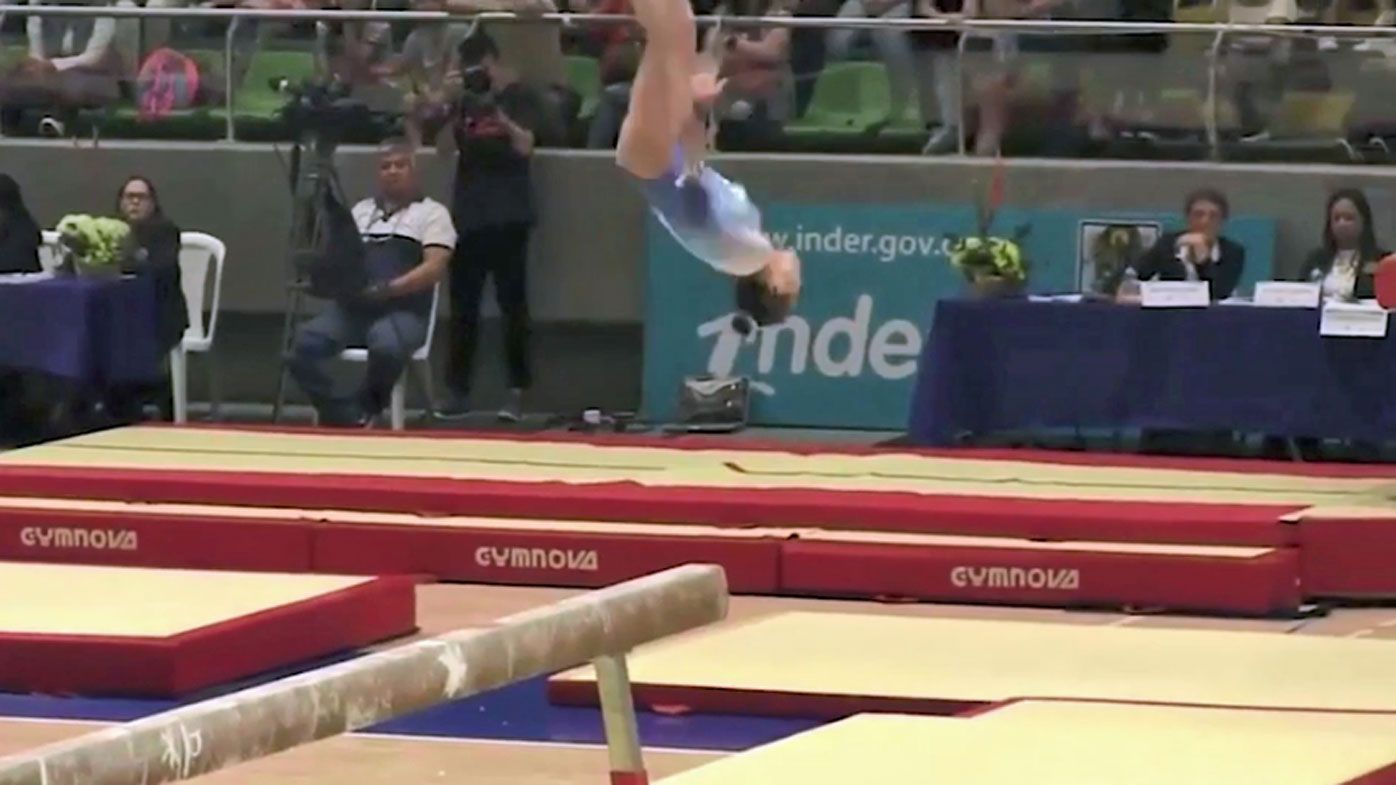 US gymnast Morgan Hurd in horror fall at Pacific Rim Championships in Colombia