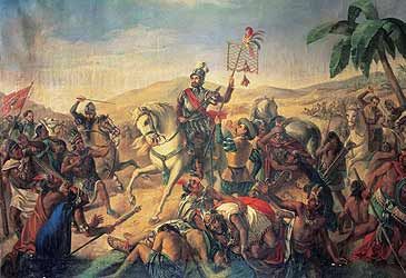 Who led the Spanish conquest of the Aztec Empire in 1519?