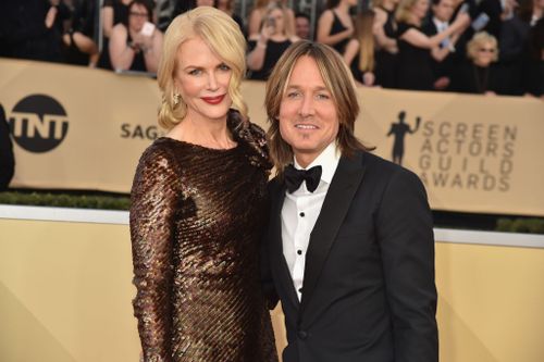 The actress with her husband, Keith Urban. (Getty Images)