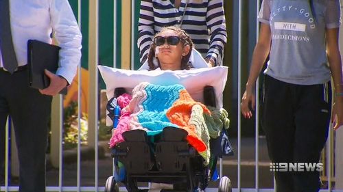 Denishar's condition is slowly improving - defying doctors and the odds. (9NEWS)