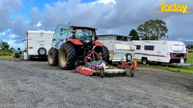 Ashcroft family in caravans after second NSW Lismore flood disaster