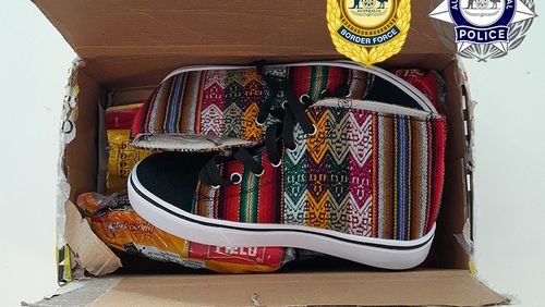 Two men have been sentenced after trying to smuggle 100 grams of cocaine into the Northern Territory, hidden inside sneakers.